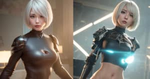 เมื่อผู้ใช้ลองให้ AI วาดรูป 2B เกม Nier: Automata ในเวอร์ชั่นคอสเพลย์
