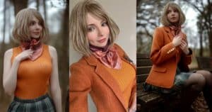 คอสเพลย์ PeachMilky ผู้เป็นต้นแบบ BODY Capture ของ Ashley ใน Resident Evil 4