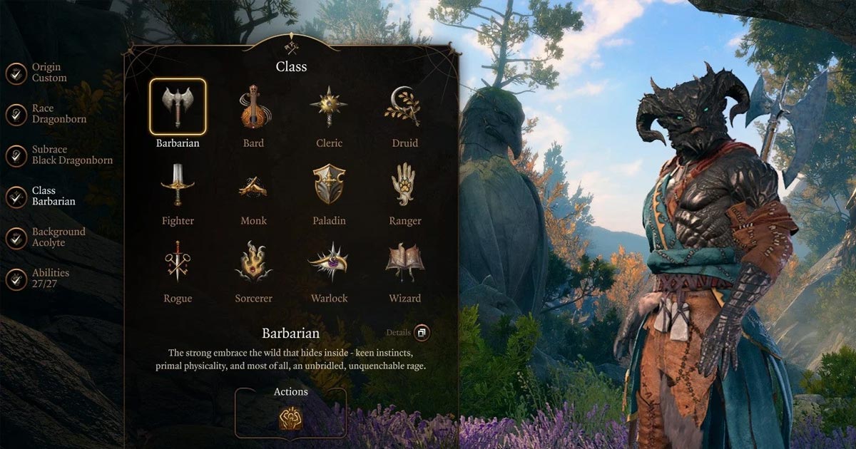 Baldur's Gate 3 ข้อมูลคลาส-เผ่า ปกเว็บ