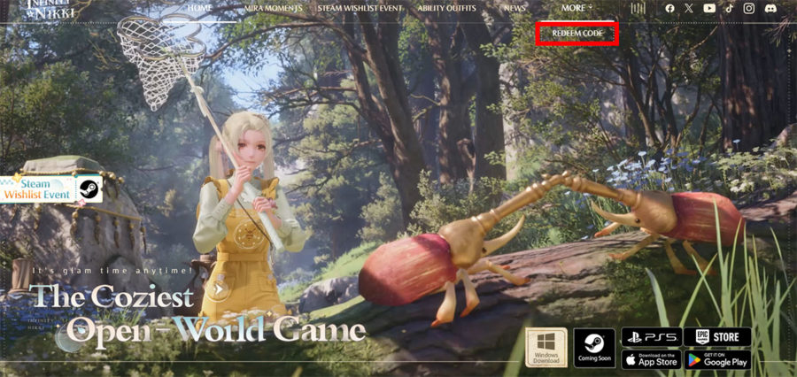 Infinity Nikki how to redeem code